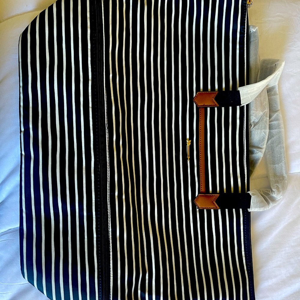 Stella & Dot striped getaway bag